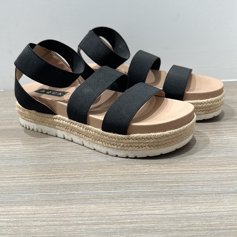 Aqua Low Platform Sandals